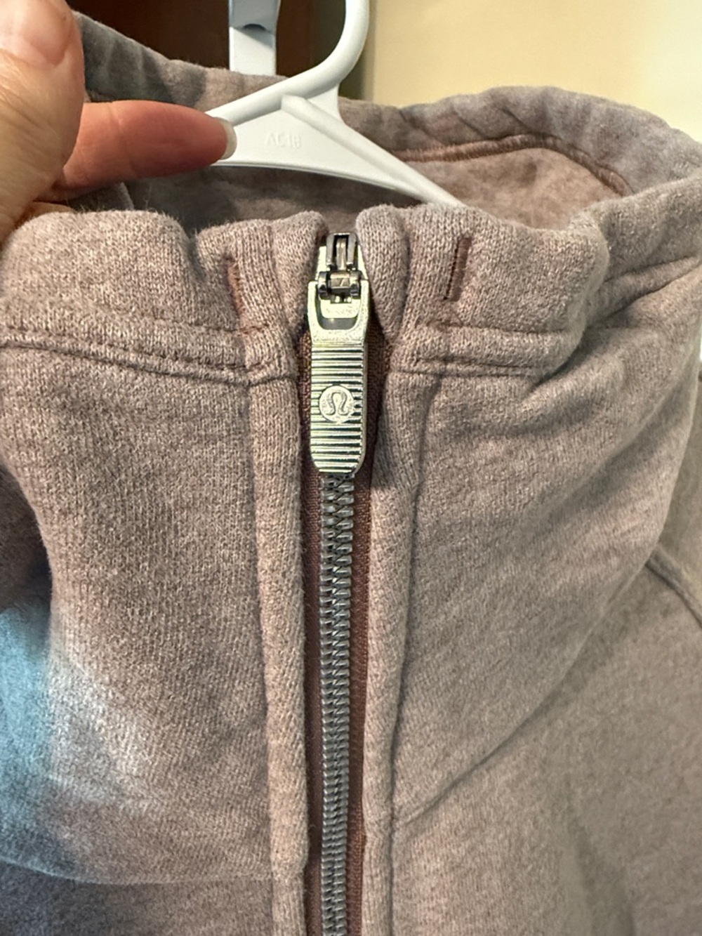Lululemon Radiant Full Zip Jacket II Sz 10 Heathered Spanish Oak Cotton Fleece - Picture 3 of 7